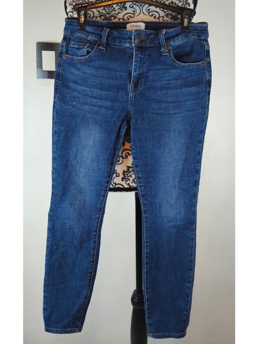 Pistola Arielle Revolve Skinny Ankle Jeans Talla 27 Dark Wash Mid Rise